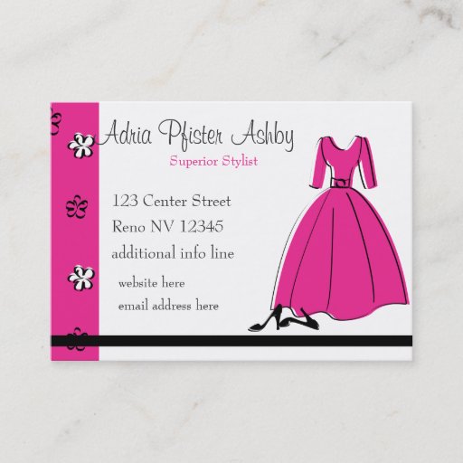 Customizable Spring Fling Fashion Business Card