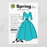 Spring Fling Fashion Illustration Invitation