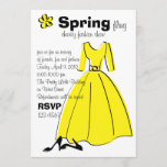 Spring Fling Fashion Illustration Invitation
