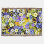 Spring Fling Floral Color Burst Collage Afghan Throw Blanket at Zazzle