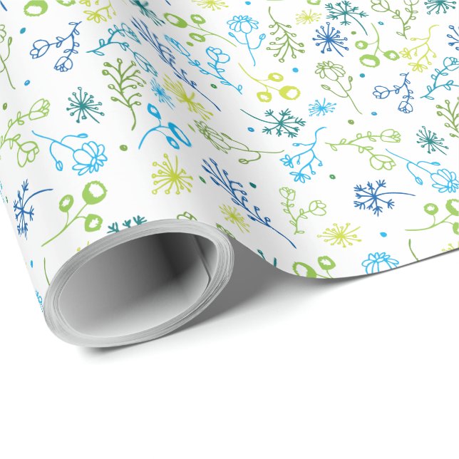 Spring Fling Floral Wrapping Paper (Roll Corner)
