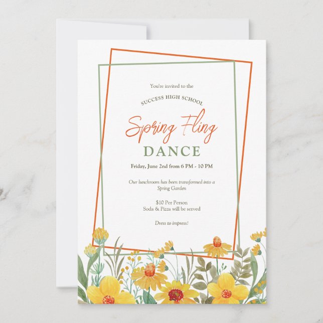 Spring Fling Invitation (Front)