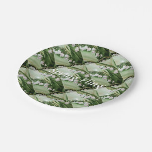SPRING FLING LILY OF THE VALLEY PAPER PLATES