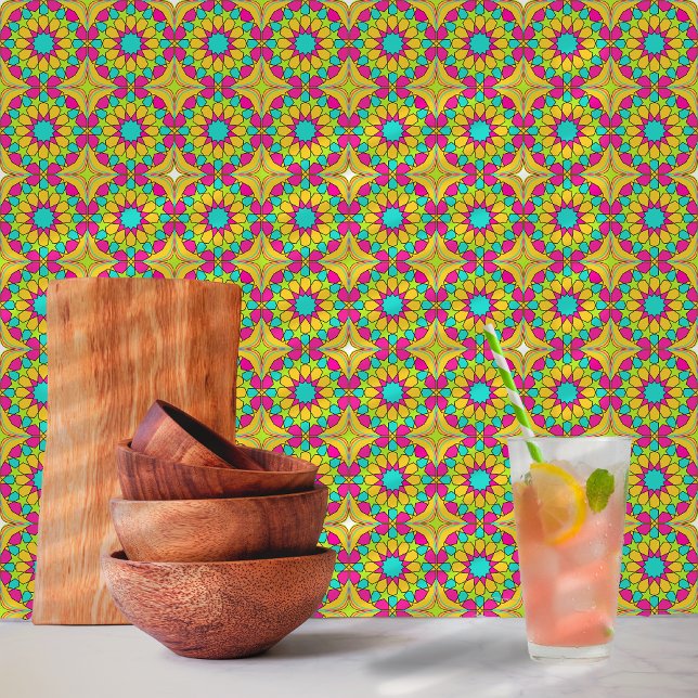 Spring Fling Moroccan Mosaic Pattern Ceramic Tile (Creator Uploaded)