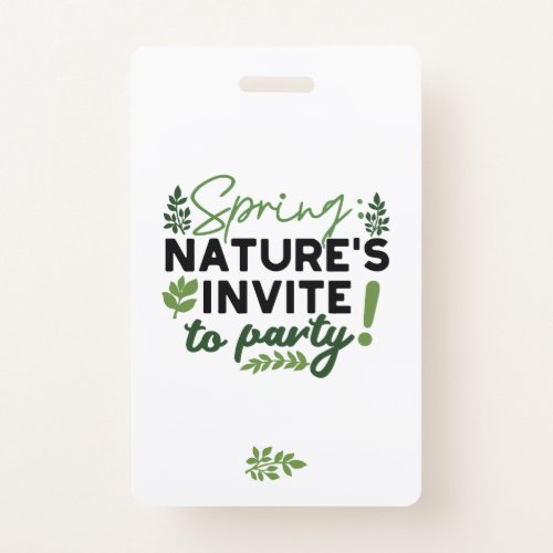 Spring Fling Party _ Natures Celebration Call Badge