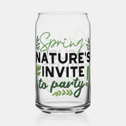 Spring Fling Party _ Natures Celebration Call Can Glass