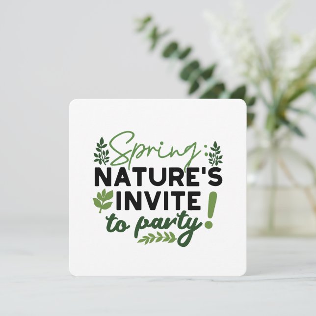 Spring Fling Party - Nature's Celebration Call Holiday Card (Standing Front)