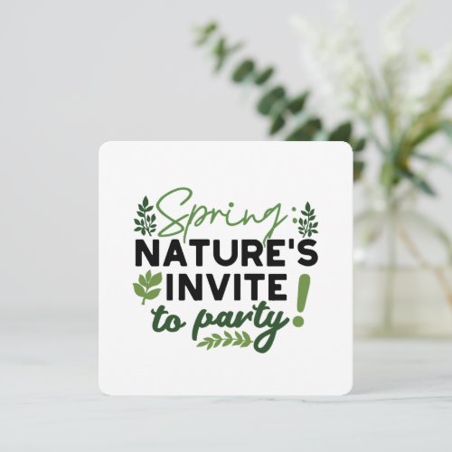 Spring Fling Party _ Natures Celebration Call Holiday Card
