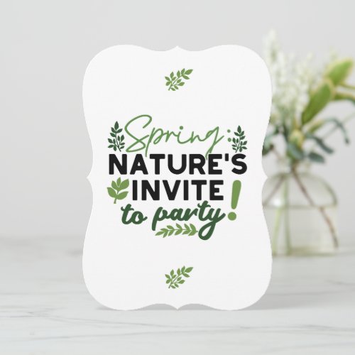 Spring Fling Party _ Natures Celebration Call Invitation