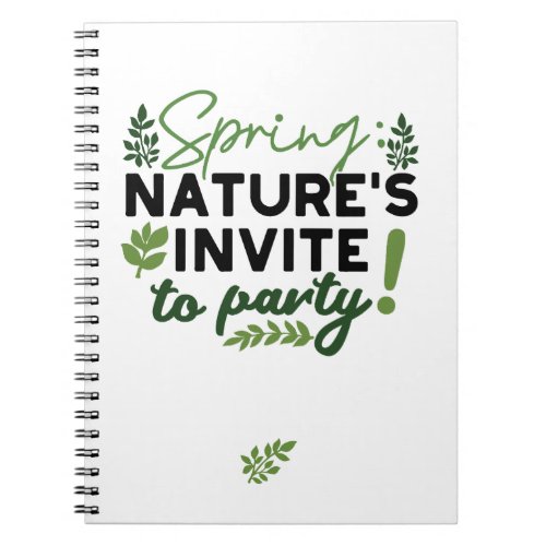 Spring Fling Party _ Natures Celebration Call Notebook