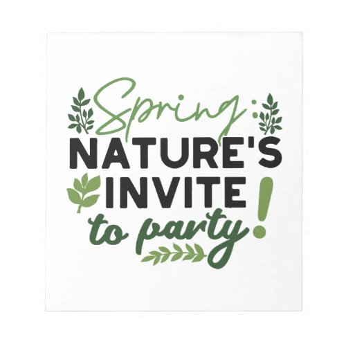 Spring Fling Party _ Natures Celebration Call Notepad
