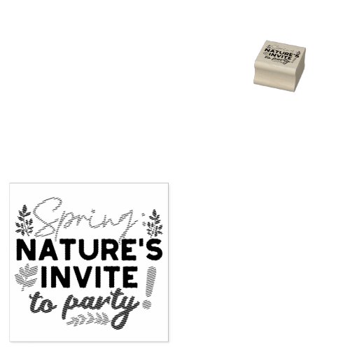 Spring Fling Party _ Natures Celebration Call Rubber Stamp