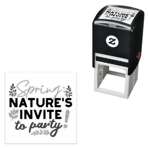 Spring Fling Party _ Natures Celebration Call Self_inking Stamp