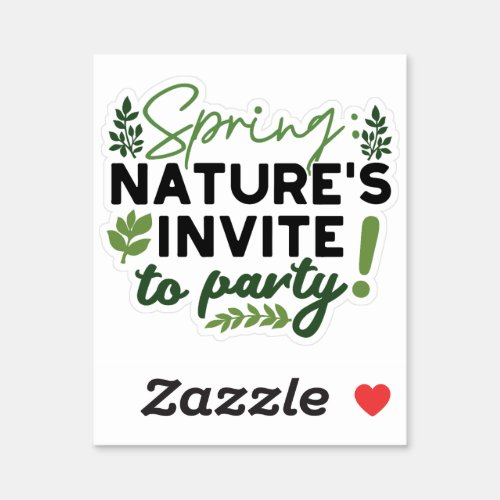 Spring Fling Party _ Natures Celebration Call Sticker