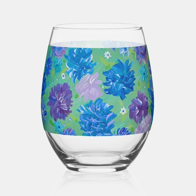 Spring Fling  Stemless Wine Glass (Front)