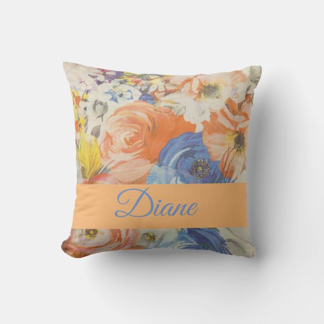 Spring Flora Throw Pillow (Front)