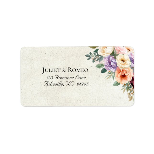 Spring Floral Address Label (Front)