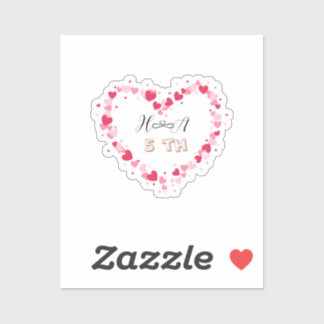 Spring Floral Anniversary | Elegant Modern Wedding Sticker