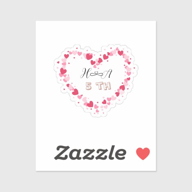 Spring Floral Anniversary | Elegant Modern Wedding Sticker (Sheet)