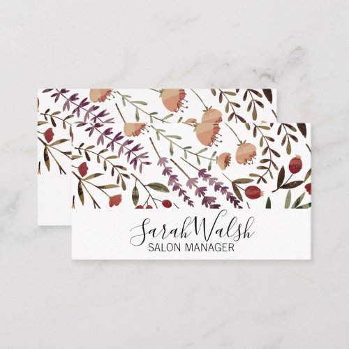 Spring Floral Arrangement Appointment Card