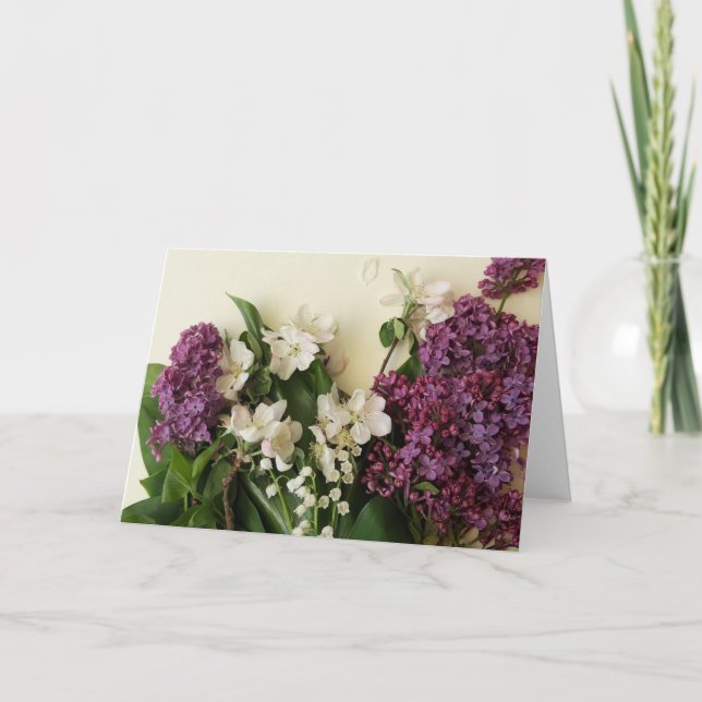 Spring Floral Arrangement Greeting Card (Front)