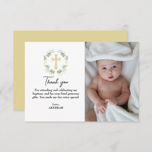 Spring Floral Arrangements photo Thank You Card