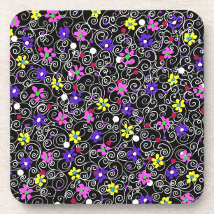 Spring Floral Art Beverage Coaster