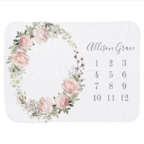 Spring Floral Baby Blanket Spring Floral Baby Blanket