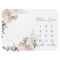 Spring Floral Baby Blanket Spring Floral Baby Blanket