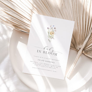 Spring Floral Baby in Bloom Baby Shower Invitation