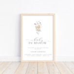 Spring Floral Baby In Bloom Baby Shower | Poster at Zazzle