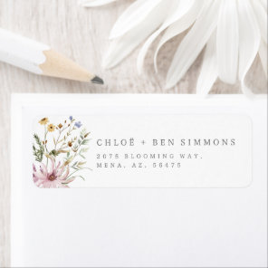 Spring Floral Baby in Bloom Baby Shower Return Label