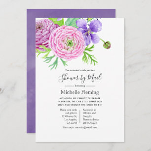 Spring Floral Baby or Bridal Shower by Mail Invitation