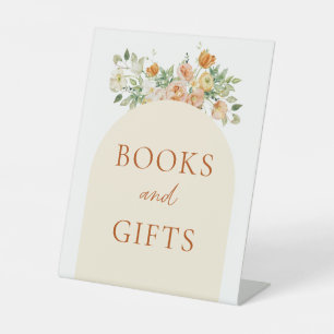 Spring Floral Baby Shower Books and Gifts Sign