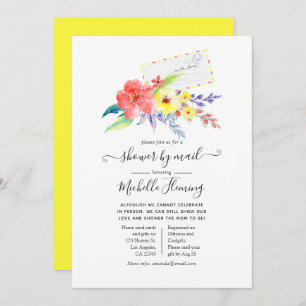 Spring Floral Baby Shower by Mail Invitation