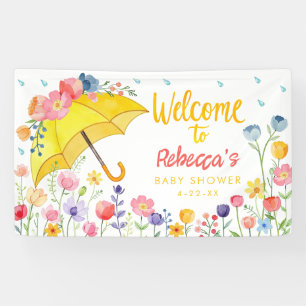 Spring Floral Baby Shower Welcome Banner – April S