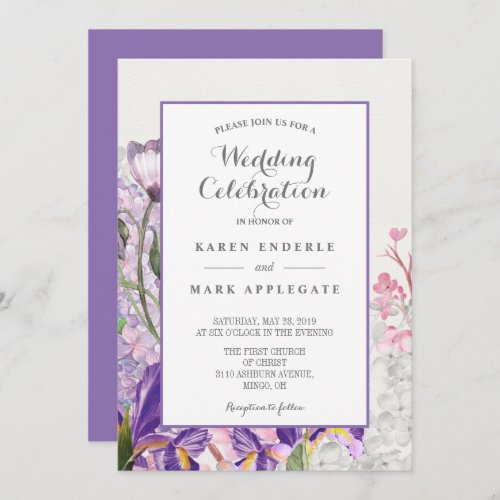 Spring Floral Bloom Wedding Invitation