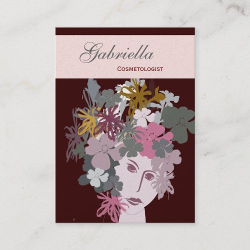 Floral Blooming  Woman Business Card Templates
