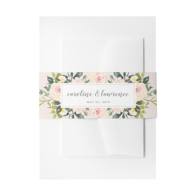 Spring Floral Blush | Wedding Belly Band (Front Example)