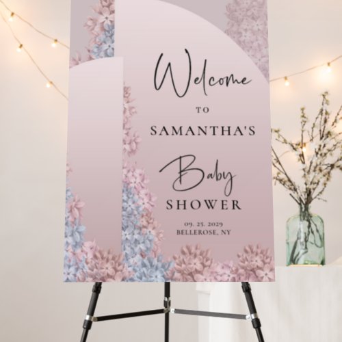 Spring floral boho arch baby shower welcome foam board