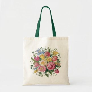 Spring Floral Botanical Colorful Tote Bag