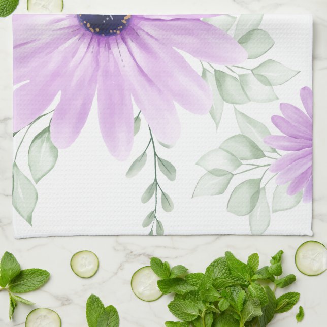 Spring Floral Botanical Kitchen Towel – Colorful  (Folded)