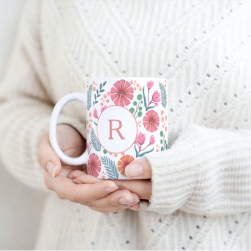 Spring Floral Botanical Pattern Colorful Mug