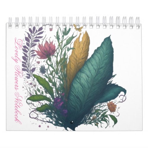Spring Floral Botanical Pattern Spiral Calendar