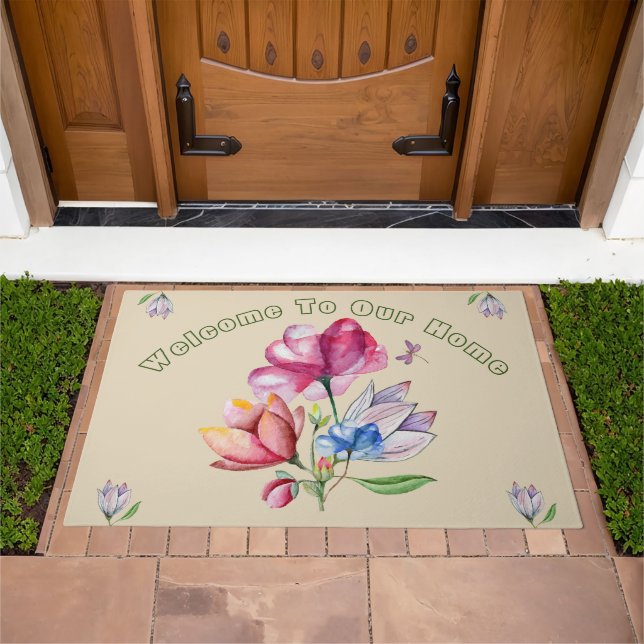 Spring Floral Bouquet Doormat (Outdoor)