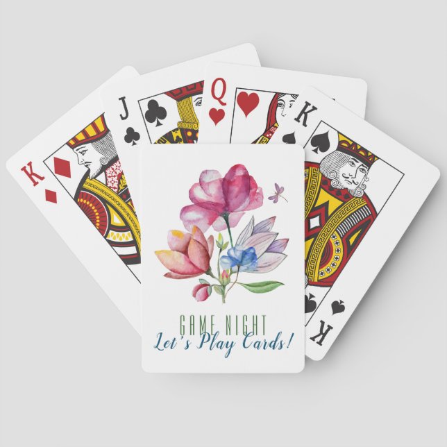 Spring Floral Bouquet Poker Cards (Back)