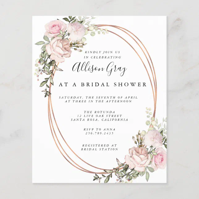 Spring Floral Bridal Shower Invitation Zazzle