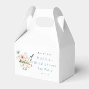 Spring Floral Bridal Shower Tea Party Favor Boxes