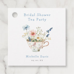 Spring Floral Bridal Shower Tea Party Favor Tags