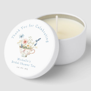 Spring Floral Bridal Shower Tea Party Mini Candle Favors